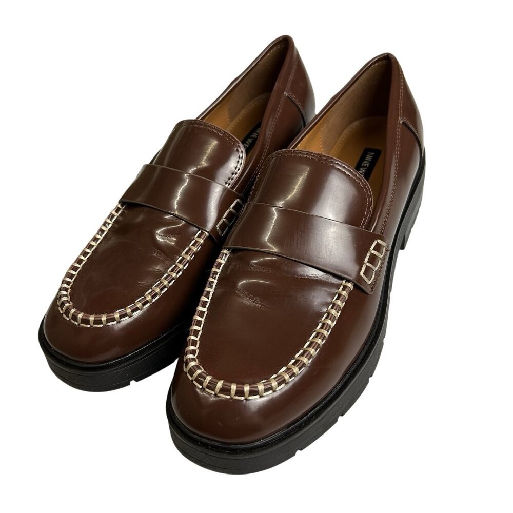 Nine West Women's 9M Kipla3 Casual Loafer Medium Brown 210 Stylish Round Toe NEW - Picture 15 of 16